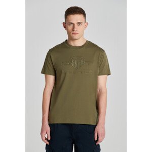 TRIČKO GANT REG TONAL SHIELD SS T-SHIRT zelená XS