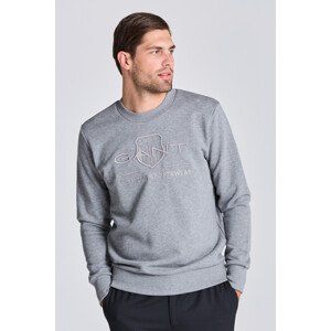 MIKINA GANT REG TONAL SHIELD C-NECK SWEAT šedá XXXL