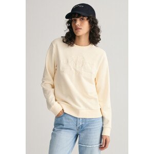 MIKINA GANT REG TONAL SHIELD C-NECK SWEAT biela L