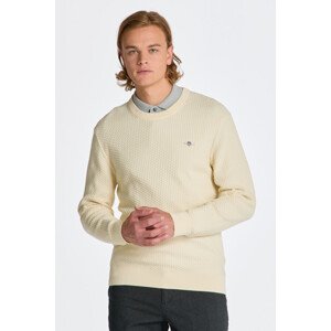 SVETER GANT COTTON TEXTURE C-NECK biela XS