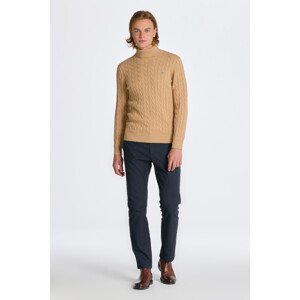 NOHAVICE GANT SLIM BRUSHED TWO TONE TWILL PANTS modrá 38/32