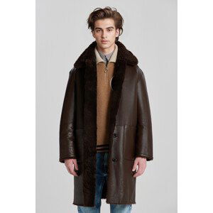 KABÁT GANT OVERSIZED SHEARLING COAT hnedá XS