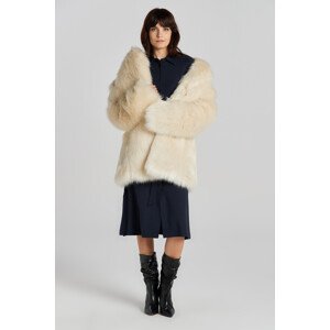 KABÁT GANT FAUX FUR COAT biela XS