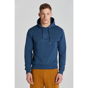 MIKINA GANT REG TONAL SHIELD HOODIE modrá XXL