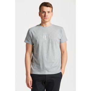 TRIČKO GANT REG TONAL SHIELD SS T-SHIRT šedá L