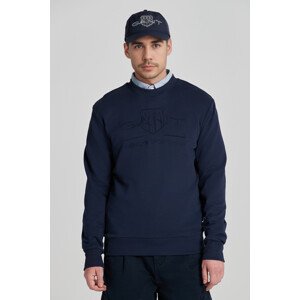 MIKINA GANT REG TONAL SHIELD C-NECK SWEAT modrá L