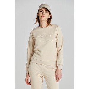 MIKINA GANT REG TONAL SHIELD C-NECK SWEAT hnedá M