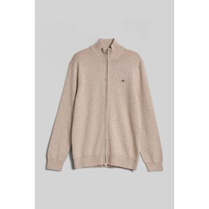 SVETER GANT CASUAL COTTON ZIP CARDIGAN hnedá XXXL