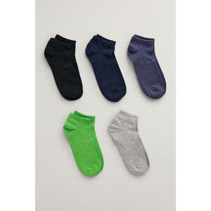 PONOŽKY GANT TONAL LOGO SNEAKER SOCKS 5-PACK zelená 34/36