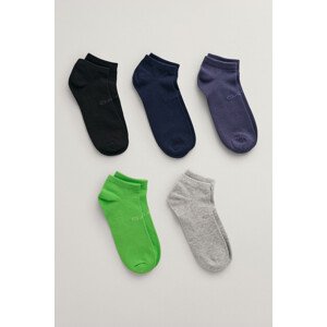 PONOŽKY GANT TONAL LOGO SNEAKER SOCKS 5-PACK zelená 40/42