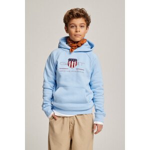 MIKINA GANT ARCHIVE SHIELD RAGLAN HOODIE modrá 98/104