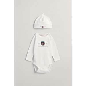 DETSKÝ SET GANT ARCHIVE SHIELD BODY AND BEANIE biela 80