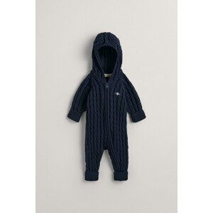 SVETER GANT COTTON CABLE SHIELD ONE PIECE modrá 86