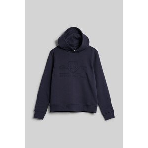 MIKINA GANT TONAL SHIELD HOODIE modrá 134/140