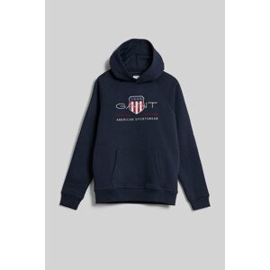 MIKINA GANT ARCHIVE SHIELD HOODIE modrá 146/152