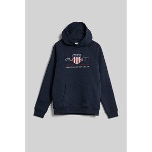 MIKINA GANT ARCHIVE SHIELD HOODIE modrá 170