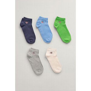 PONOŽKY GANT SHIELD SNEAKER SOCKS 5-PACK zelená 31/33