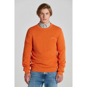 SVETER GANT COTTON PIQUE C-NECK oranžová XS