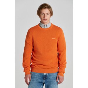 SVETER GANT COTTON PIQUE C-NECK oranžová S