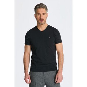 TRIČKO GANT SLIM SHIELD V-NECK T-SHIRT čierna 5XL