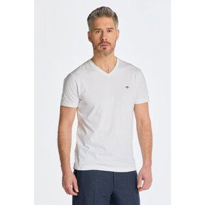 TRIČKO GANT SLIM SHIELD V-NECK T-SHIRT biela M