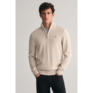 SVETER GANT CASUAL COTTON HALFZIP hnedá XS