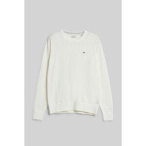 SVETER GANT SHIELD CLASSIC COTTON C-NECK biela 146/152