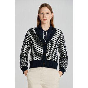 KARDIGÁN GANT INTARSIA CARDIGAN modrá XS