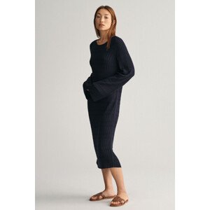 ŠATY GANT TEXTURED KNIT DRESS modrá XL