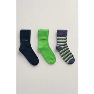 PONOŽKY 3-PACK GANT STRIPE SOCKS 3-PACK modrá 22/25