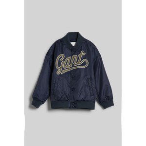 BUNDA GANT SCRIPT LOGO VARSITY JACKET modrá 122/128