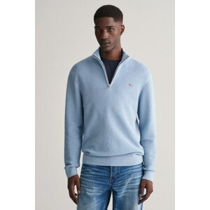 SVETER GANT TEXTURED COTTON H-ZIP modrá S