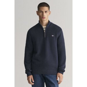 SVETER GANT TEXTURED COTTON H-ZIP modrá S