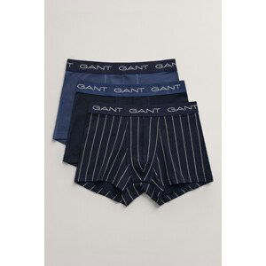 SPODNÁ BIELIZEŇ GANT PINSTRIPE TRUNK 3-PACK modrá M