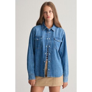 KOŠEĽA GANT RELAXED LS DENIM SHIRT modrá 134/140