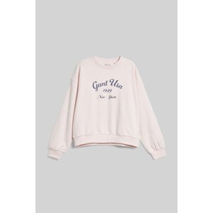 MIKINA GANT OVERSIZED SCRIPT LOGO C-NECK ružová 146/152