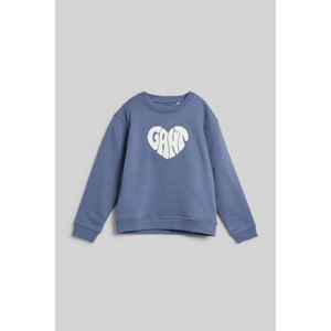 MIKINA GANT HEART GRAPHIC SWEAT C-NECK modrá 98/104