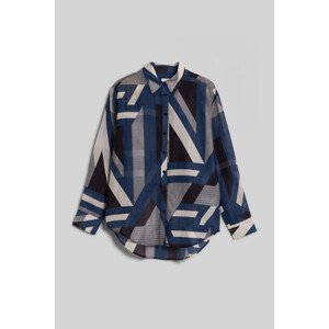 BLÚZKA GANT REL LETTERS PRINT COT SILK SHIRT modrá 32