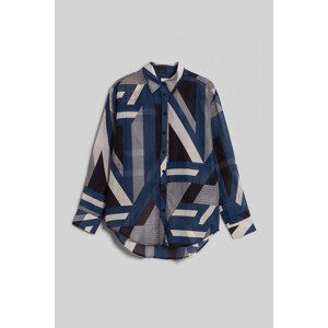 BLÚZKA GANT REL LETTERS PRINT COT SILK SHIRT modrá 34