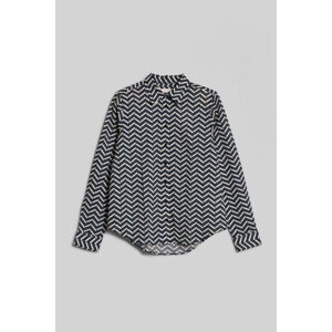 BLÚZKA GANT REG GEOMETRIC COT VOILE SHIRT modrá 34