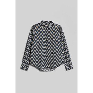 BLÚZKA GANT REG GEOMETRIC COT VOILE SHIRT modrá 38