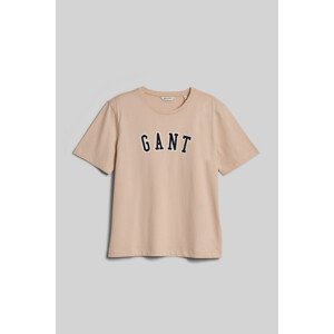 TRIČKO GANT REL LOGO C-NECK T-SHIRT hnedá S