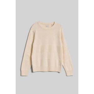 SVETER GANT TONAL BARSTRIPED COTTON C-NECK biela S