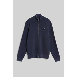 KARDIGÁN GANT TEXTURED COTTON FULL ZIP CARDIGAN modrá L