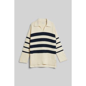 SVETER GANT STRIPED BRETON KNITTED SWEATER biela 170