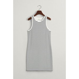 ŠATY GANT STRIPED RIBBED TANK DRESS čierna 170