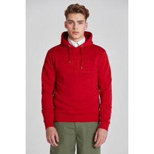 MIKINA GANT REG TONAL SHIELD HOODIE červená XL