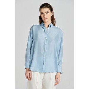 KOŠEĽA GANT RELAXED SILK SHIRT modrá 38