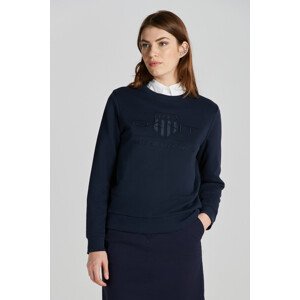 MIKINA GANT REG TONAL SHIELD C-NECK SWEAT modrá S