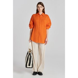 KOŠEĽA GANT OS LINEN SHIRT oranžová 38